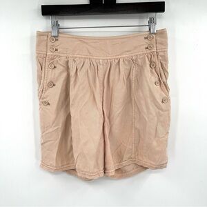 ARITZIA WILFRED Shorts 100% Lyocell Buttons Pockets Tencel 6 High Rise Summer